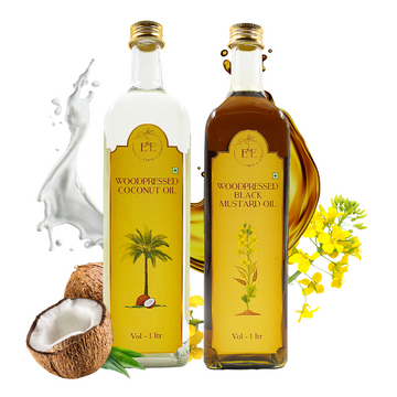 Immunity Combo - 1 ltr Woodpressed Black Mustard Oil + 1 ltr Woodpressed Coconut Oil