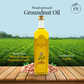 Earth and Essentials Wood-Pressed Groundnut Oil is extracted from premium-quality Gujarat groundnuts, ensuring purity, rich flavor, and superior nutrition.